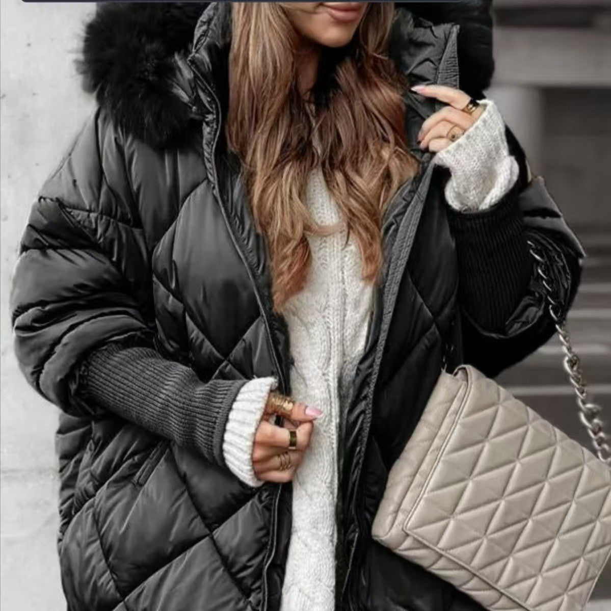 Manteau Matelassé Oversize Chic