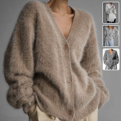 Pull Cardigan Tricoté Femme