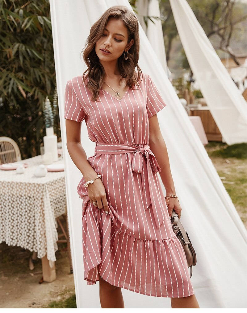 Robe Longue Style Bohème Unie