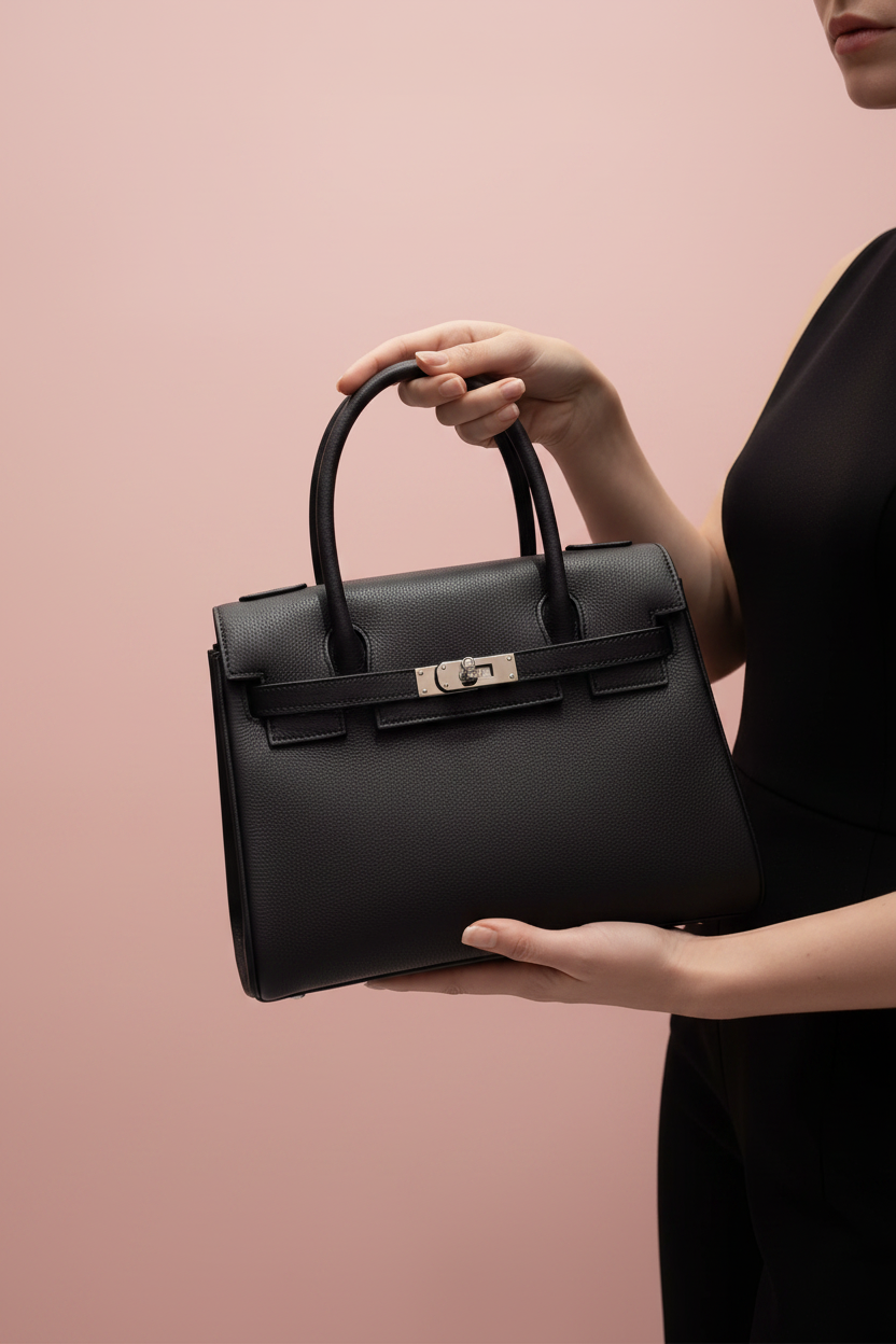 Sac luxe fond rose